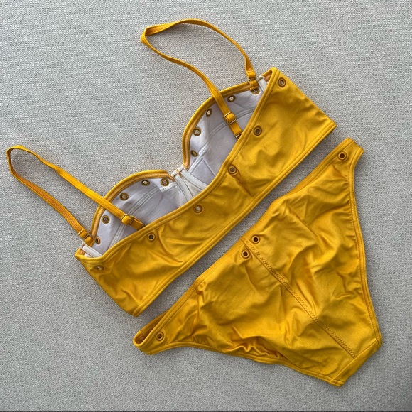 CAMILLA & MARC 2-Piece Yellow Gold Halter Bikini - Picture 4 of 5